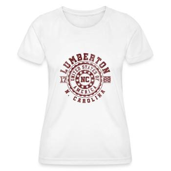 Lumberton NC | North Carolina Travel Gift - Women's Functional T-Shirt - white - Front - AI Model Female 172 dark (172cm)