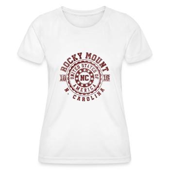 Rocky Mount NC | North Carolina Travel Gift - Women's Functional T-Shirt - white - Front - AI Model Female 172 dark (172cm)