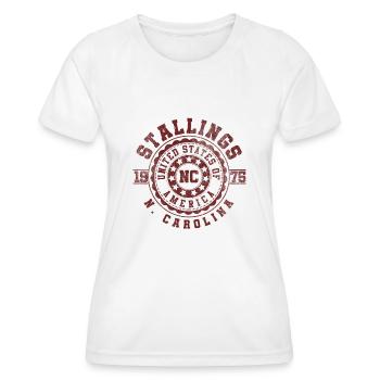 Stallings NC | North Carolina Travel Gift - Women's Functional T-Shirt - white - Front - AI Model Female 172 dark (172cm)