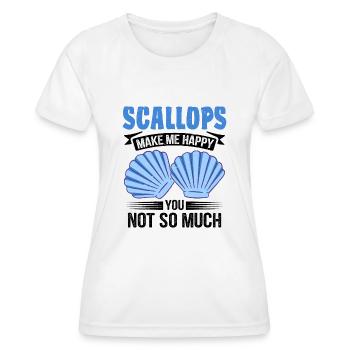 Coquillage coquillage collecteur pétoncle - T-shirt sport Femme - blanc - Devant - AI Model Female 172 dark (172cm)