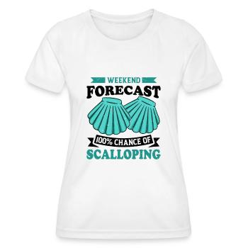 Coquillage coquillage collecteur pétoncle - T-shirt sport Femme - blanc - Devant - AI Model Female 172 dark (172cm)