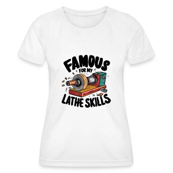 Dreher Holzdrehen Drechselbank - Frauen Funktions-T-Shirt - Weiß - Vorne - AI Model Female 172 dark (172cm)