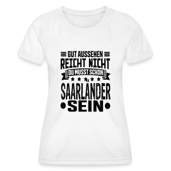 Sarre Sarre Sarre Saar Dicton de la Sarre - T-shirt sport Femme - blanc - Devant - AI Model Female 172 dark (172cm)