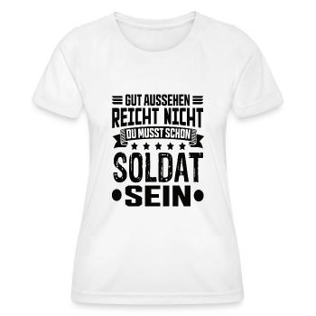 Soldat - Frauen Funktions-T-Shirt - Weiß - Vorne - AI Model Female 172 dark (172cm)