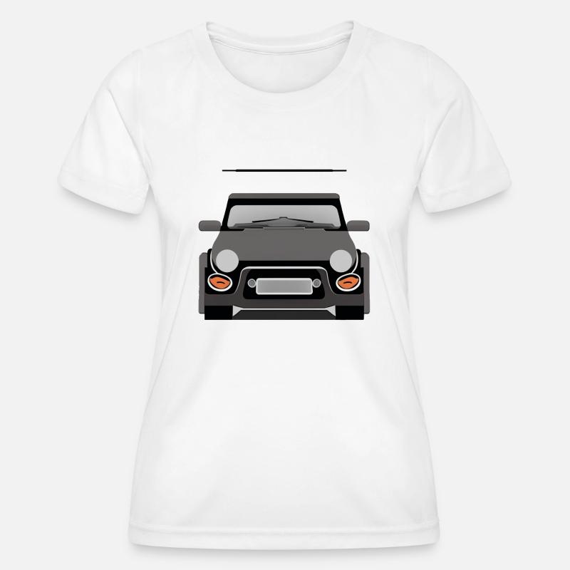 Minimalist car frontal - Women's Functional T-Shirt - white