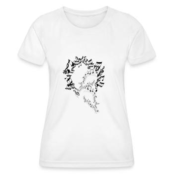 Notes de Musique Musiciens Clefs Partitions - T-shirt sport Femme - blanc - Devant - AI Model Female 172 dark (172cm)