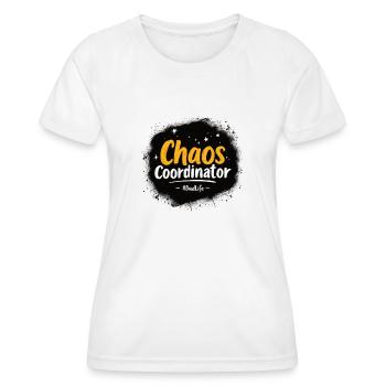 Chaos Coordinator #DadLife Funny Dad Saying - Women's Functional T-Shirt - white - Front - AI Model Female 172 dark (172cm)