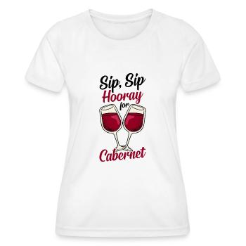Wine Red Wine - Women's Functional T-Shirt - white - Front - AI Model Female 172 dark (172cm)