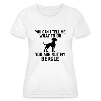 Funny Beagle Men Women Hound Beagle Dog Lovers - T-shirt sport Femme - blanc - Devant - AI Model Female 172 dark (172cm)