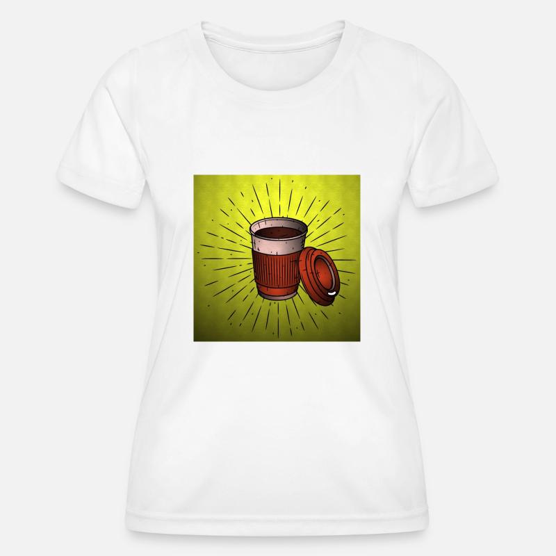 coffee - Women's Functional T-Shirt - white