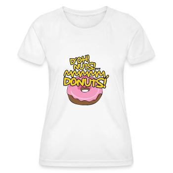 D'OH NUTS (Donuts) - Frauen Funktions-T-Shirt - Weiß - Vorne - AI Model Female 172 dark (172cm)