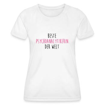 Psychoanalytiker Psychoanalytiker Medizin Arzt Psy - Frauen Funktions-T-Shirt - Weiß - Vorne - AI Model Female 172 dark (172cm)