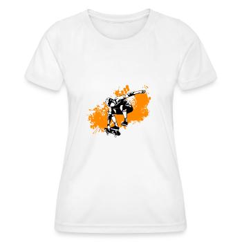 Patinage - T-shirt sport Femme - blanc - Devant - AI Model Female 172 dark (172cm)