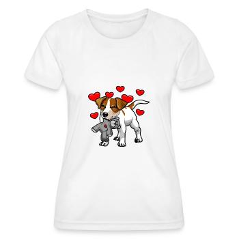 Jack Russell Russel - Frauen Funktions-T-Shirt - Weiß - Vorne - AI Model Female 172 dark (172cm)