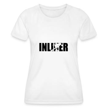 Inline Skates - Frauen Funktions-T-Shirt - Weiß - Vorne - AI Model Female 172 dark (172cm)