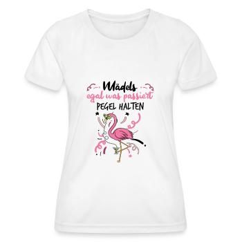 Flamingo - Frauen Funktions-T-Shirt - Weiß - Vorne - AI Model Female 172 dark (172cm)