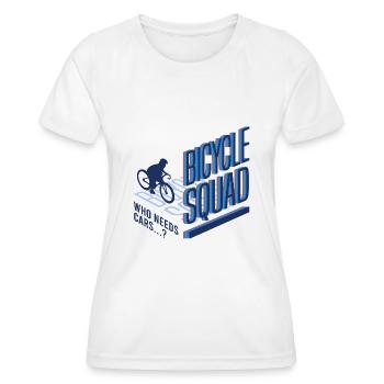 Bicyclette, cardio-mobilité, cyclisme durable - T-shirt sport Femme - blanc - Devant - AI Model Female 172 dark (172cm)