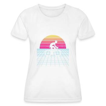 Rennradfahren Rennrad Rennradfahrer Herren - Frauen Funktions-T-Shirt - Weiß - Vorne - AI Model Female 172 dark (172cm)