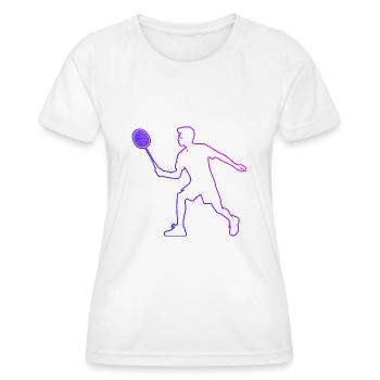 Badminton Men Badminton Players Squash Women - Women's Functional T-Shirt - white - Front - AI Model Female 172 dark (172cm)