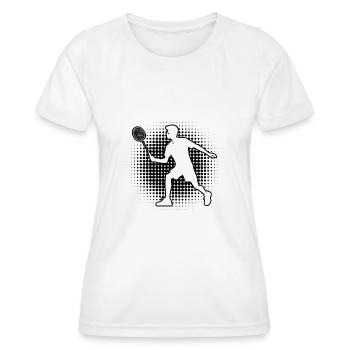 Squash Badminton Men Badminton Players Women - Women's Functional T-Shirt - white - Front - AI Model Female 172 dark (172cm)