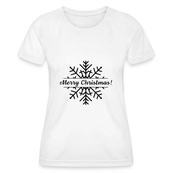 Joyeux flocon de neige de Noël, Célébration de Noël - T-shirt sport Femme - blanc - Devant - AI Model Female 172 dark (172cm)