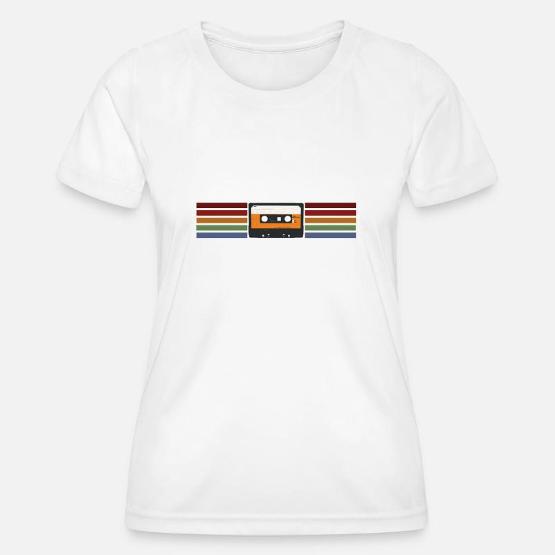 Analog cassette retro style - Women's Functional T-Shirt - white