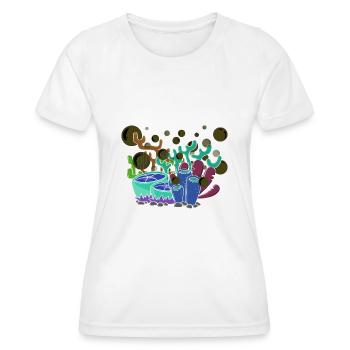 Récifs coralliens colorés, océan, plongée avec - T-shirt sport Femme - blanc - Devant - AI Model Female 172 dark (172cm)