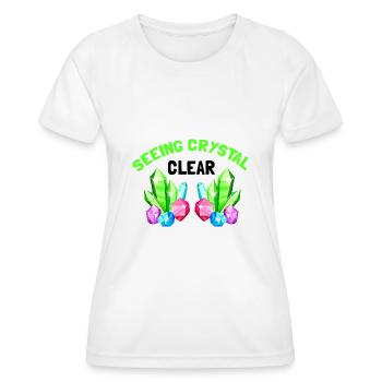 Recherche sur les roches et conception de roches à quartz - T-shirt sport Femme - blanc - Devant - AI Model Female 172 dark (172cm)
