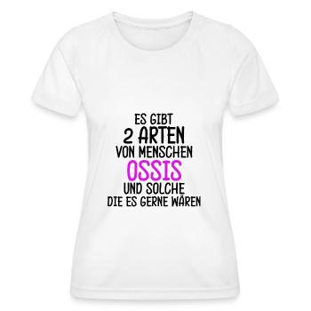 50. Geburtstag Ossi ddr Mama Oma Geschenk Spruch - Frauen Funktions-T-Shirt - Weiß - Vorne - AI Model Female 172 dark (172cm)