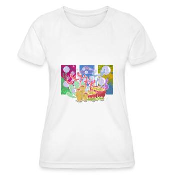 Récifs coralliens, récifs colorés, environnement - T-shirt sport Femme - blanc - Devant - AI Model Female 172 dark (172cm)
