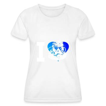 Homme Plongeur Plongée Plongée Plongée Plongée - T-shirt sport Femme - blanc - Devant - AI Model Female 172 dark (172cm)