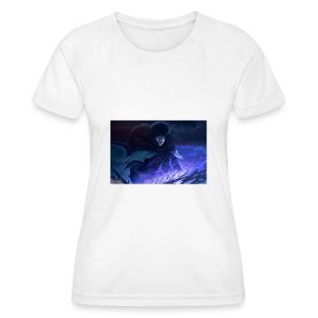 Guerrier féroce dans le noir - T-shirt sport Femme - blanc - Devant - AI Model Female 172 dark (172cm)