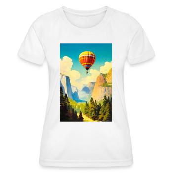 Yosemite Affiche de voyage - T-shirt sport Femme - blanc - Devant - AI Model Female 172 dark (172cm)