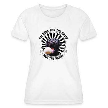 Je suis là pour les bals ! - T-shirt sport Femme - blanc - Devant - AI Model Female 172 dark (172cm)