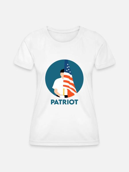 Patriot - Frauen Funktions-T-Shirt - Weiß