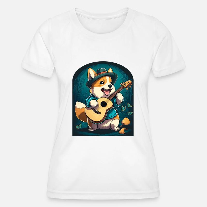 Corgi Bard - Women's Functional T-Shirt - white