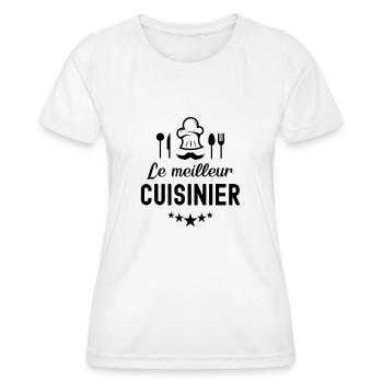 Meilleur cuisinier 2 - T-shirt sport Femme - blanc - Devant - AI Model Female 172 dark (172cm)