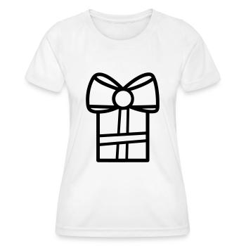 Kleine Geschenkbox - Frauen Funktions-T-Shirt - Weiß - Vorne - AI Model Female 172 dark (172cm)