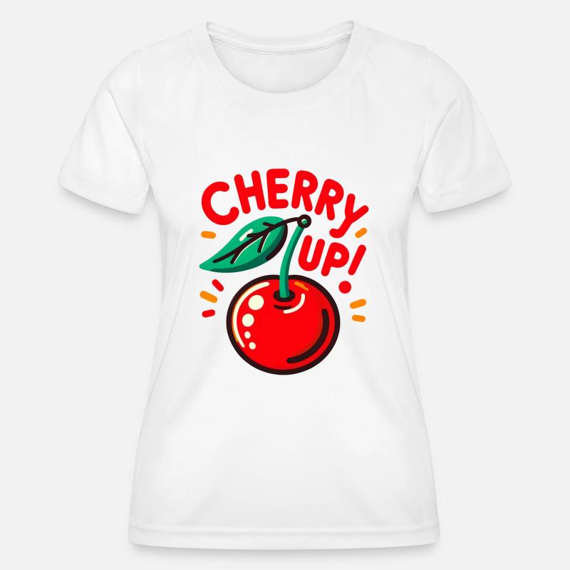 Cherry Up - Women's Functional T-Shirt - white