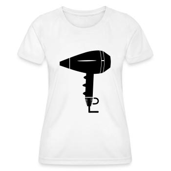 Seche cheveux - T-shirt sport Femme - blanc - Devant - AI Model Female 172 dark (172cm)