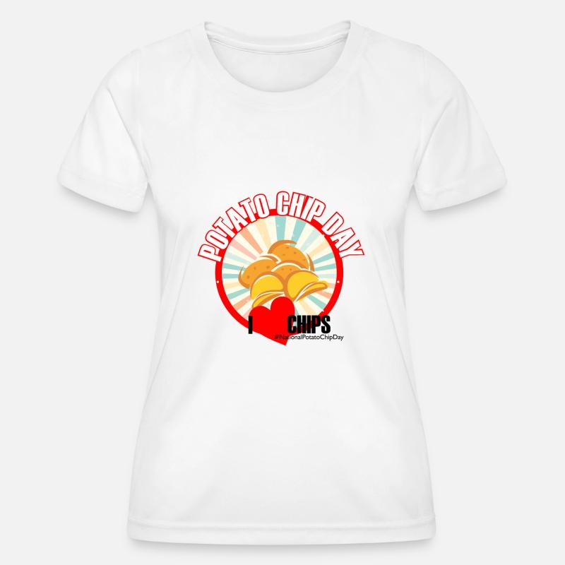 Potato chips day - Women's Functional T-Shirt - white