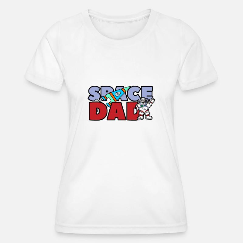 SPACE DAD - Women's Functional T-Shirt - white