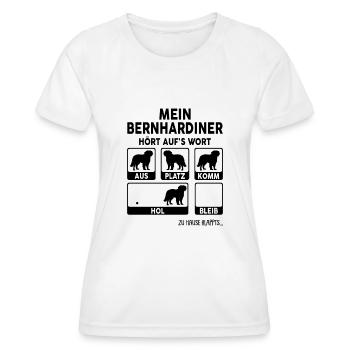 Bernhardiner - Frauen Funktions-T-Shirt - Weiß - Vorne - AI Model Female 172 dark (172cm)