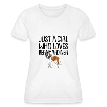 Saint-bernard - T-shirt sport Femme - blanc - Devant - AI Model Female 172 dark (172cm)