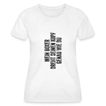 Deutscher Boxer - Frauen Funktions-T-Shirt - Weiß - Vorne - AI Model Female 172 dark (172cm)