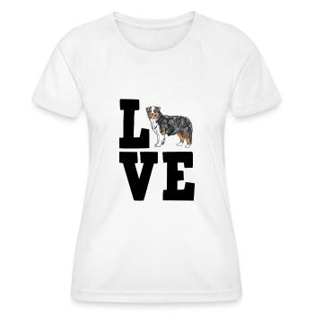 Berger australien - T-shirt sport Femme - blanc - Devant - AI Model Female 172 dark (172cm)