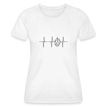 Hopfen EKG Herzschlag - Frauen Funktions-T-Shirt - Weiß - Vorne - AI Model Female 172 dark (172cm)