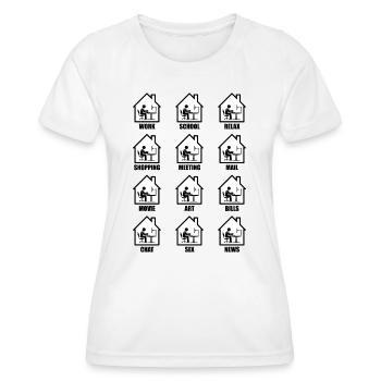 Computer-Home-Office-lustiges Geschenk - Frauen Funktions-T-Shirt - Weiß - Vorne - AI Model Female 172 dark (172cm)