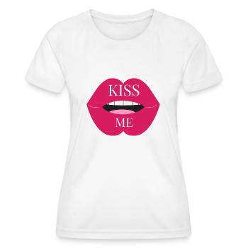 I love clothes /Kiss me - Frauen Funktions-T-Shirt - Weiß - Vorne - AI Model Female 172 dark (172cm)