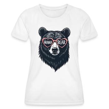 Mama Bär - Mama Bär - Frauen Funktions-T-Shirt - Weiß - Vorne - AI Model Female 172 dark (172cm)